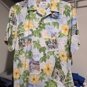 Disney Men's Tropical Print Shirt - Multicolor